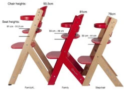 Babygo Family Naturel Meegroei Kinderstoel 5851 -Goedkope Babywinkel Difference Height Stepchair Family FamilyXL 4