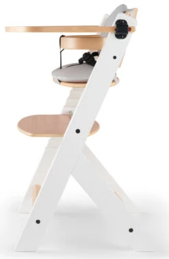 Kinderkraft Enock Wit/Naturel Houten Kinderstoel Met Zitverkleiner KHENOC0PWHT0000 -Goedkope Babywinkel Kinderkraft Enock White Kinderstoel met Zitverkleiner KHENOC0PWHT0000 4