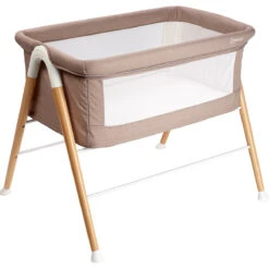 Babygo Goodnight Beige Wieg 4362 -Goedkope Babywinkel babygo goodnight beige wieg aan bed 4362 5