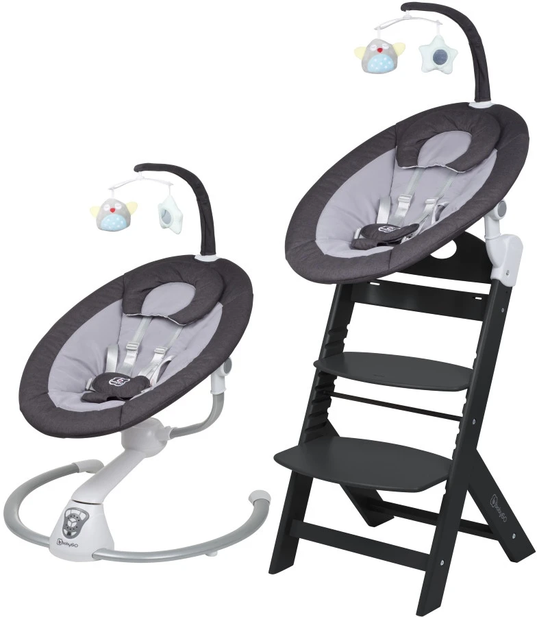 Babygo Homey Set Black Babyschommel En Kinderstoel 19013 3 Babygo Homey Set Black Babyschommel En Kinderstoel 19013