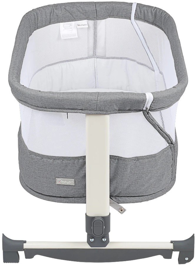 Babygo Vivaldi Grey Wieg Aan Bed 4651 6 Babygo Vivaldi Grey Wieg Aan Bed 4651 - Afbeelding 4