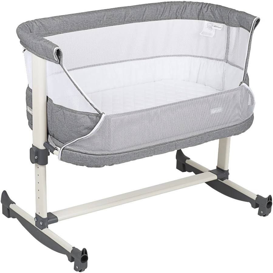 Babygo Vivaldi Grey Wieg Aan Bed 4651 4 Babygo Vivaldi Grey Wieg Aan Bed 4651 - Afbeelding 2