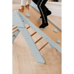 Luna Toys Blauw Houten Klimrek Met Glijbaan LU-36967 -Goedkope Babywinkel blue 6