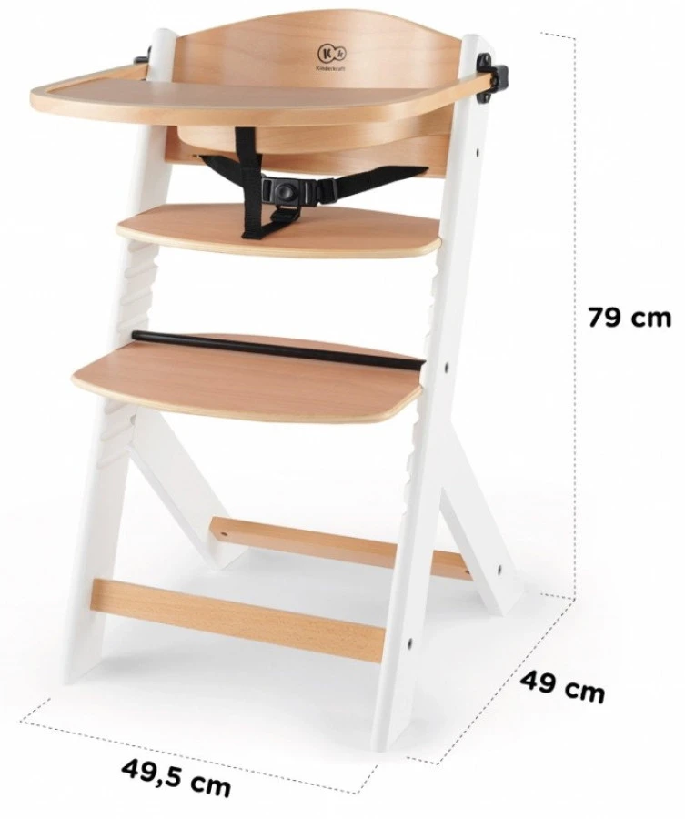 Kinderkraft Enock Wit Meegroei Kinderstoel KKKENOCWHTF000 8 Kinderkraft Enock Wit Meegroei Kinderstoel KKKENOCWHTF000 - Afbeelding 6