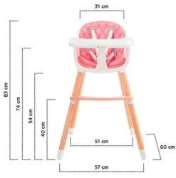 Kinderkraft Sienna Pink 2-in-1 Kinderstoel KKKSIENPNK0000 -Goedkope Babywinkel kinderkraft sienna pink kinderstoel kkksienpnk0000 10