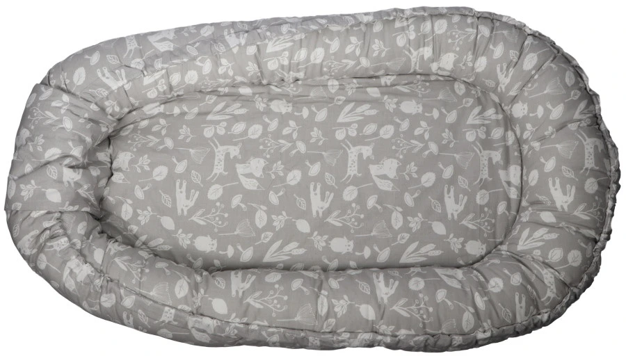 MamaLoes Botanical Animals Grijs Babynest 4 MamaLoes Botanical Animals Grijs Babynest - Afbeelding 2