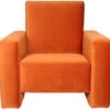 Ding Jamie Velvet Sienna Kinderfauteuil DI-34202 -Goedkope Babywinkel mamaloes kinderfauteuil velvet oranje 01k