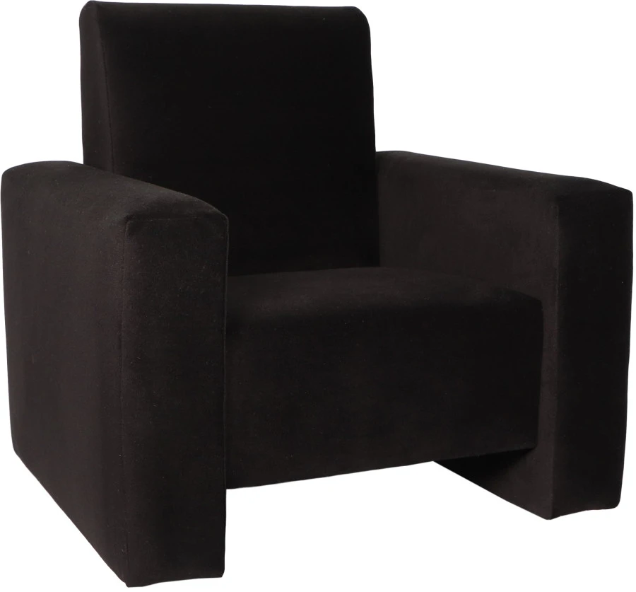 Ding Jamie Velvet Zwart Kinderfauteuil DI-34203 4 Ding Jamie Velvet Zwart Kinderfauteuil DI-34203 - Afbeelding 2