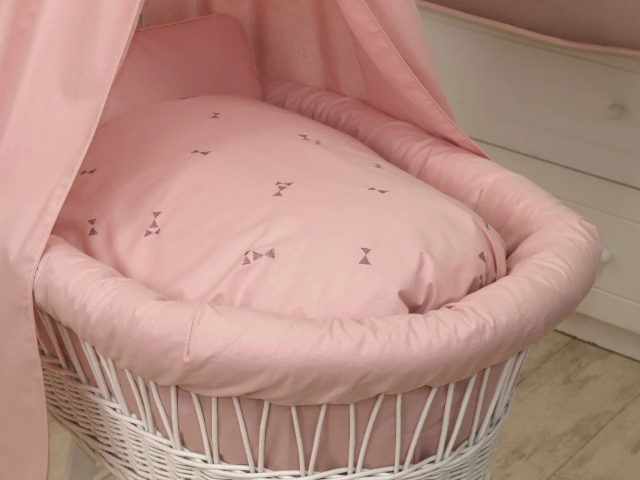 MamaLoes Pure Roze Deluxe Wit Baby Wiegje 80634 4 MamaLoes Pure Roze Deluxe Wit Baby Wiegje 80634 - Afbeelding 2