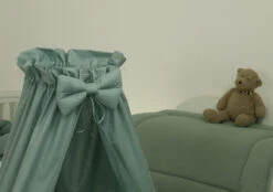 MamaLoes Pure Stonegreen Deluxe Wit Baby Wiegje 80635 -Goedkope Babywinkel mamaloes pure stonegreen deluxe wit baby wiegje 80635