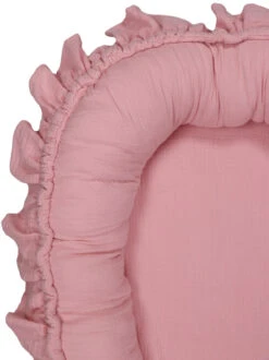 MamaLoes Soft Cotton Ruffle Licht Roze Babynest ML020113 -Goedkope Babywinkel mamaloes soft cotton ruffle licht roze babynest ml020113 3
