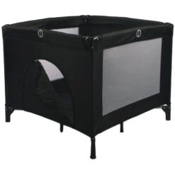 Ding Deluxe Black Inklapbare Box Incl. Bodemverhoger -Goedkope Babywinkel mamaloesdeluxeboxzwart 4 1