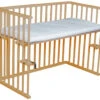 Amal II Piccolo Naturel Wieg Aan Bed Incl. Matras -Goedkope Babywinkel piccolo naturel beuken wieg aan bed