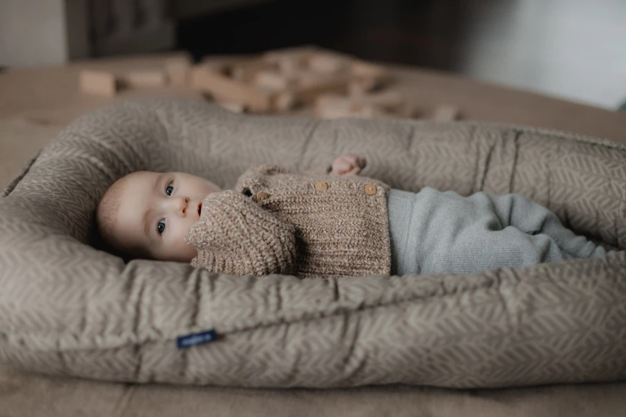 Zaffiro Graphite Leaves Babynest 0985 9 Zaffiro Graphite Leaves Babynest 0985 - Afbeelding 7